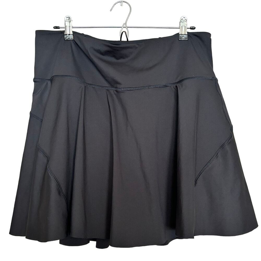 Athleta 1X Ace Tennis 15.5" Skort Black Golf Athletic Skort Skirt Size 1X